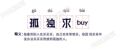 孤独求buy网络热词释义公众号首图
