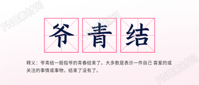 爷青结网络热词释义公众号首图