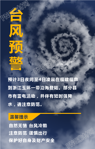 手机海报台风暴雨预警
