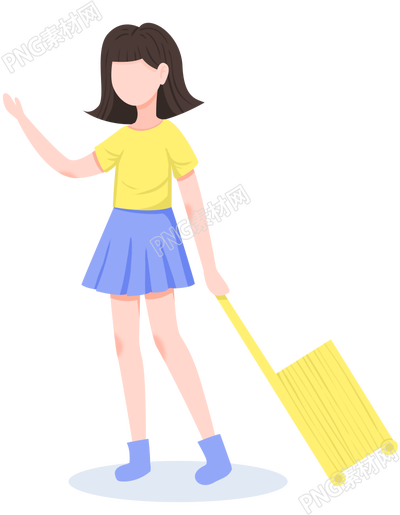 卡通旅行女孩手繪免摳素材