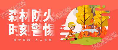 森林防火消防火灾宣传微信公众号封面首图