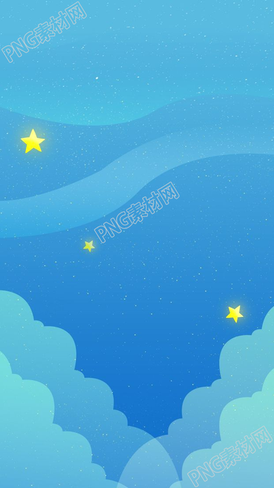 卡通藍色星空背景圖片