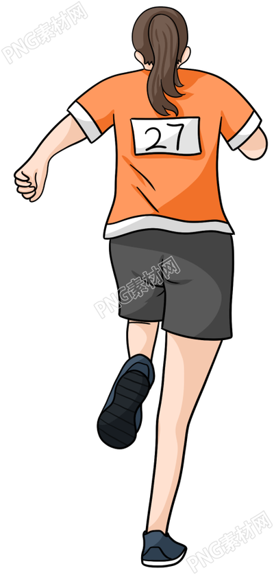 手繪運(yùn)動(dòng)會(huì)女孩體育比賽田徑運(yùn)動(dòng)跑步鍛煉訓(xùn)練人物免摳素材