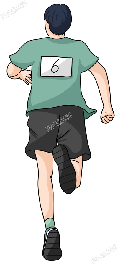 卡通運(yùn)動(dòng)會(huì)田徑比賽跑步健身體育鍛煉男生人物免摳素材