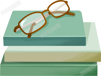 插画风教师讲课课本眼镜教育教学工具免抠图片素材