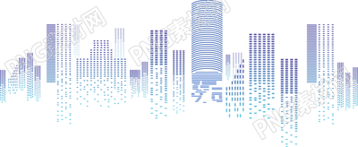 卡通手繪顆粒效果城市剪影免摳png圖片素材