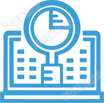 卡通手绘简笔画放大镜标志免抠png图片素材
