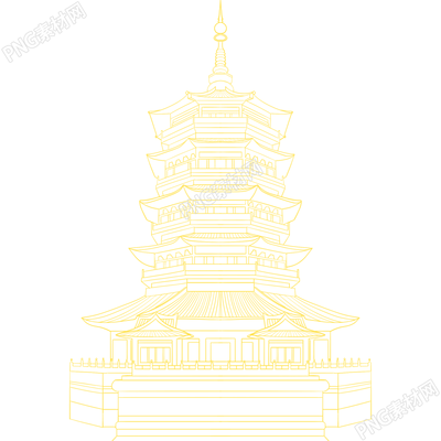 卡通手绘简约国潮建筑图片免抠png素材