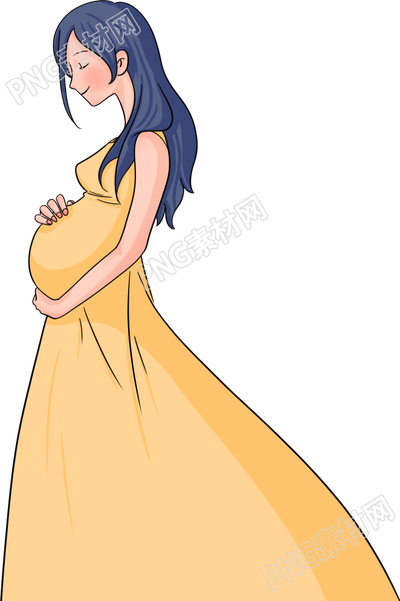 手绘孕妇妈妈人物图片