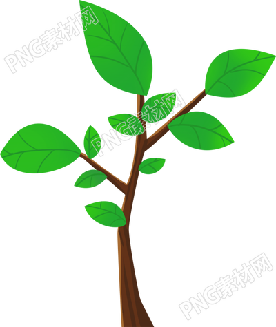 卡通手绘植树节插画树木
