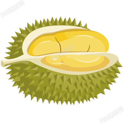 卡通手绘水果榴莲素材