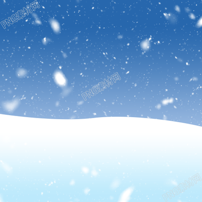 冬天风景雪景雪花背景手绘素材