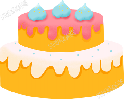 卡通美食甜点生日蛋糕素材