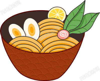 卡通美食面条拉面素材