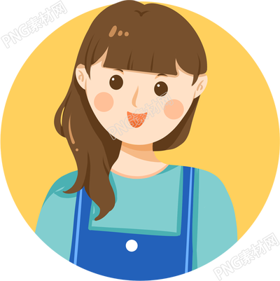 卡通背带裤女生头像