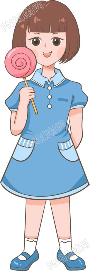 卡通可爱棒棒糖女孩