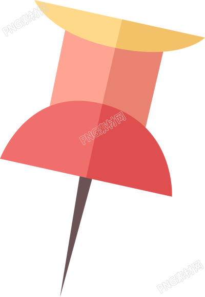 手绘办公图钉插画素材