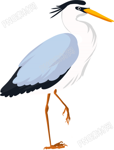 手绘卡通鹤插画素材