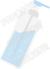 手绘洗手液抗疫素材