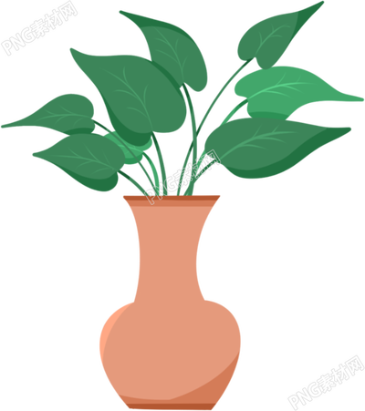 休闲简约的中叶植物盆栽素材