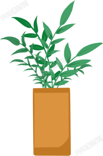小清新植物盆栽设计元素