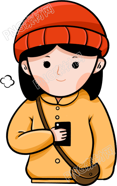 刷手机网络冲浪的女生素材