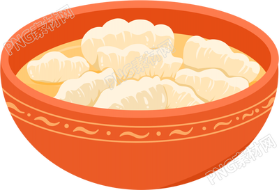 一碗汤水饺素材