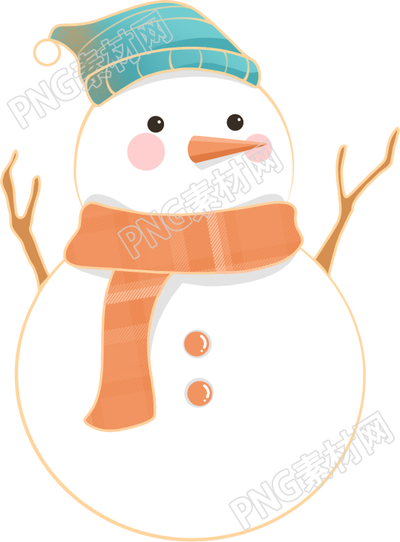 可爱的手绘雪人冬季素材
