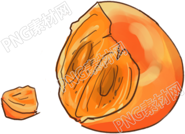 裂开柿子素材