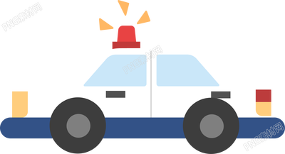 安全警车手绘素材