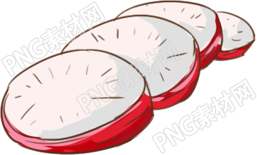 水萝卜片蔬菜素材