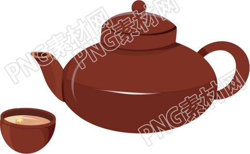 古朴的茶壶茶杯素材