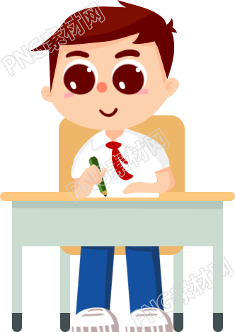 学生男孩在课桌学习素材