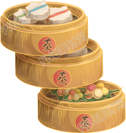 热气腾腾的餐饮美食蒸笼素材