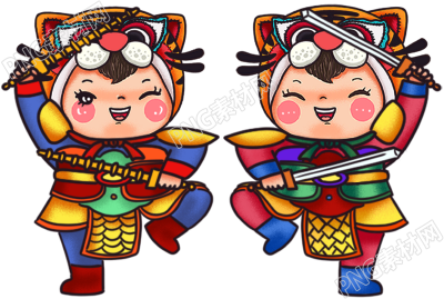 新春虎年娃娃喜庆素材