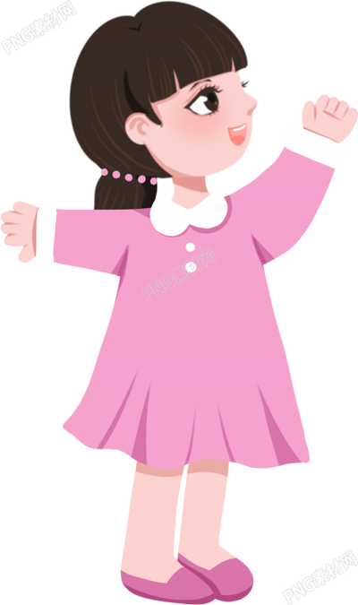 粉裙子女孩子人物