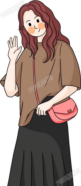 红色卷发女人