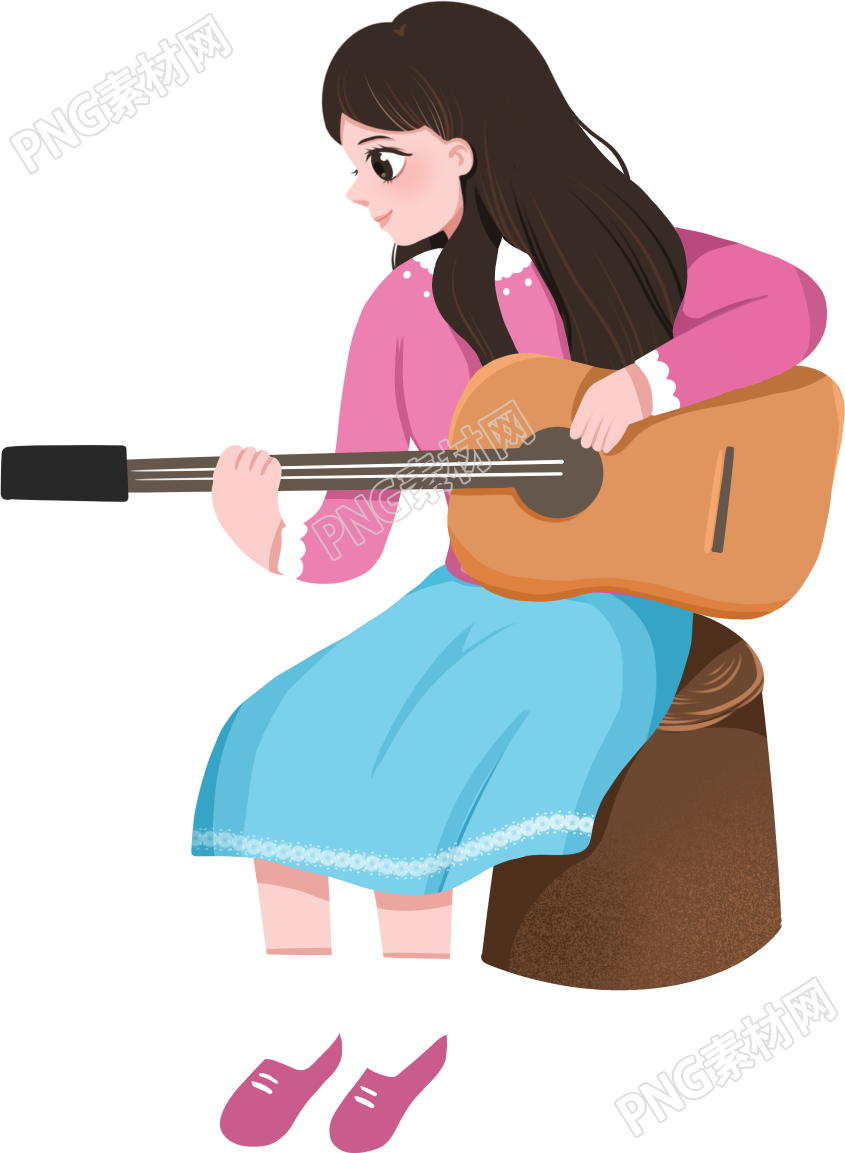 音乐女孩弹吉他
