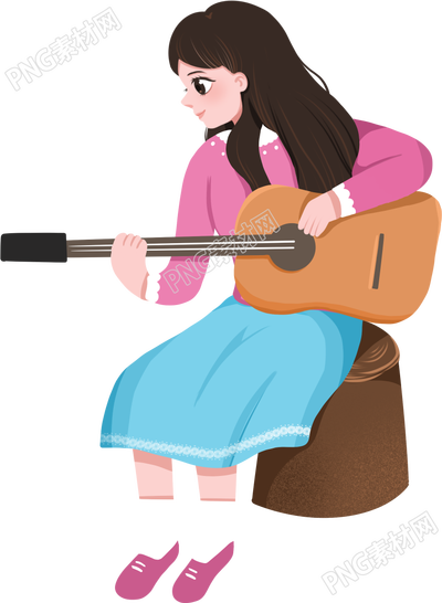 音乐女孩弹吉他