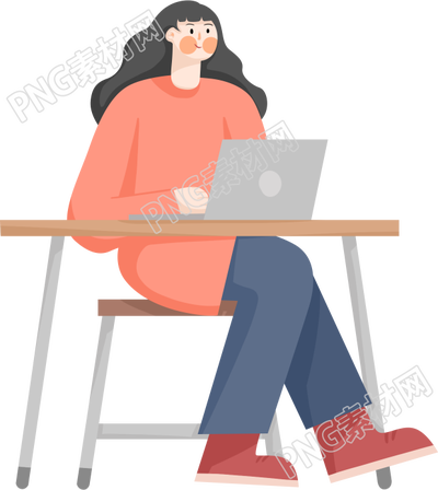 扁平风办公职场女生