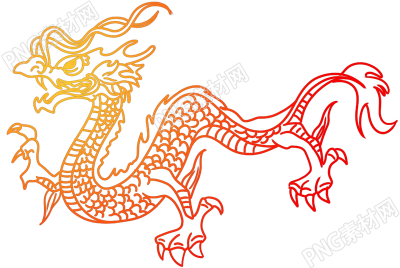线条线条渐变龙