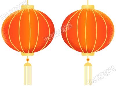 喜庆两个灯笼素材