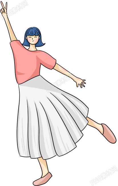 短发女生手势动作