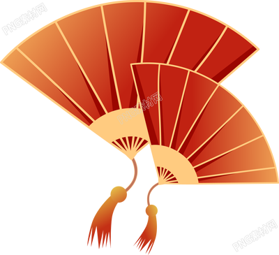 国庆节手绘中国风扇子