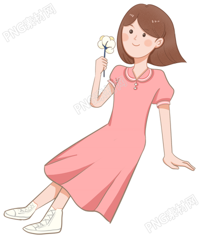 短发女生人物素材