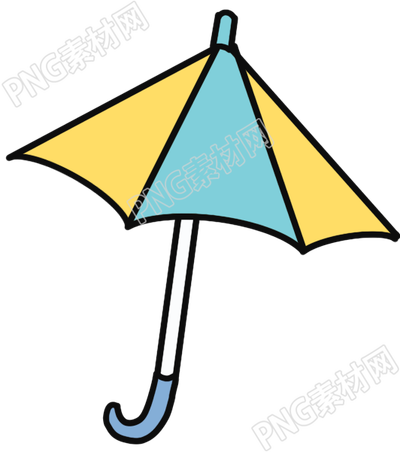 拼色雨伞素材