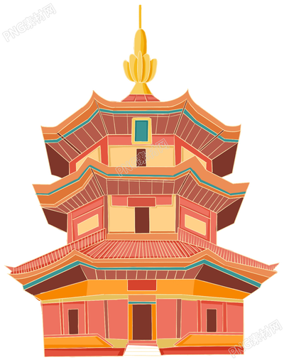 国庆节国朝风古塔建筑