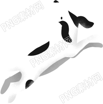 奶牛狗素材