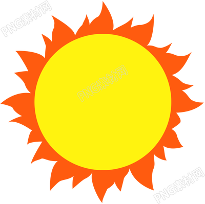 火红色的太阳