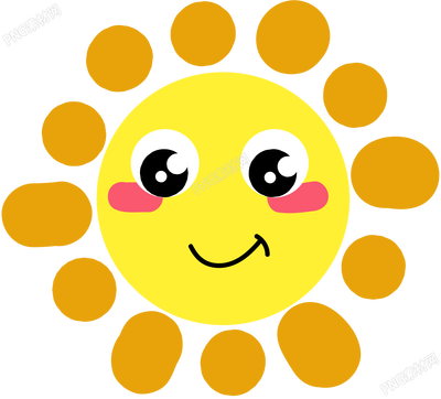 可爱圆点太阳素材
